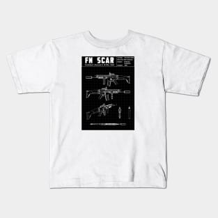 FN SCAR SCHEMATIC Kids T-Shirt